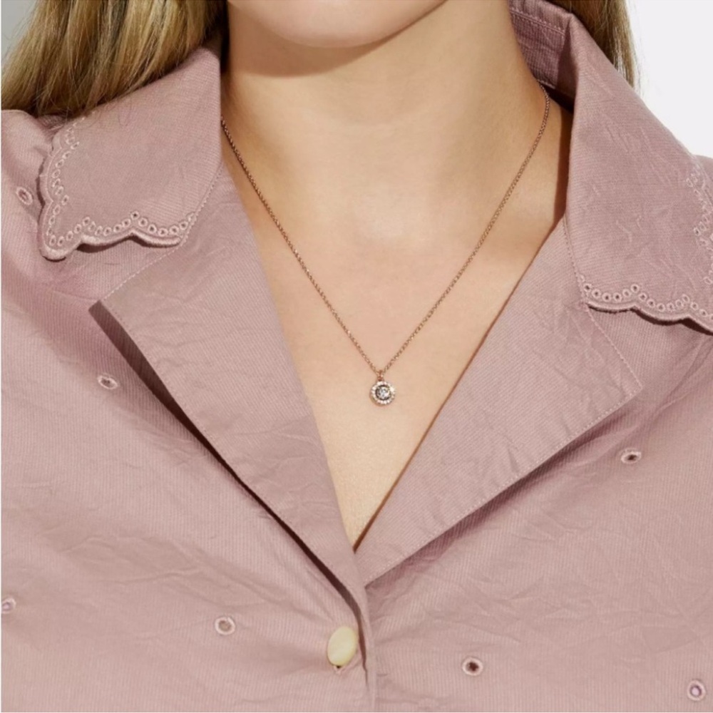 Coach Gold and Silver Necklace with Elegant Pendant - Picture 4 of 7